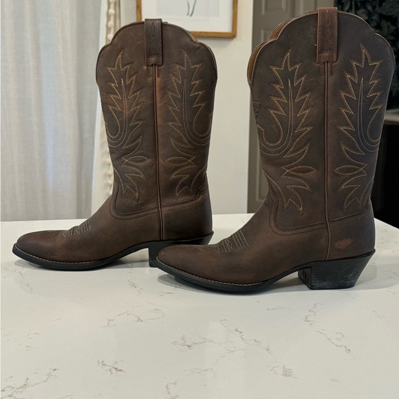 Ariat Heritage R Toe Western Boot Distressed Brown / Cowgirl Boot - Picture 1 of 7